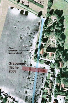 Luftaufnahme alter Steinweg, Altencelle